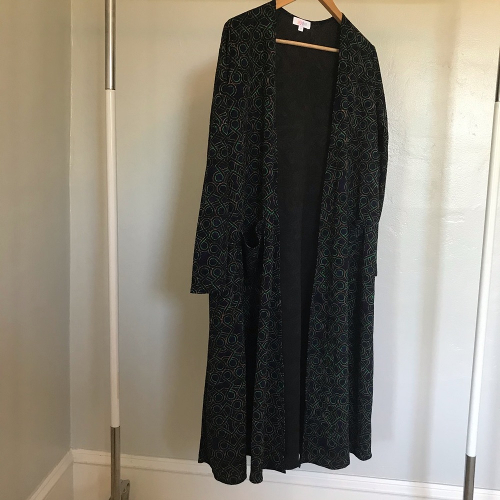 Long-Sleeve Patterned Duster - Picture 2 of 3
